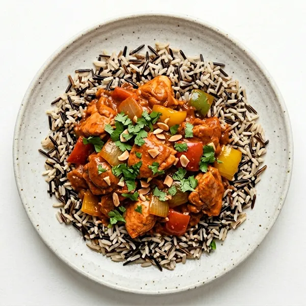 British Chicken Curry With Wild Rice Mix